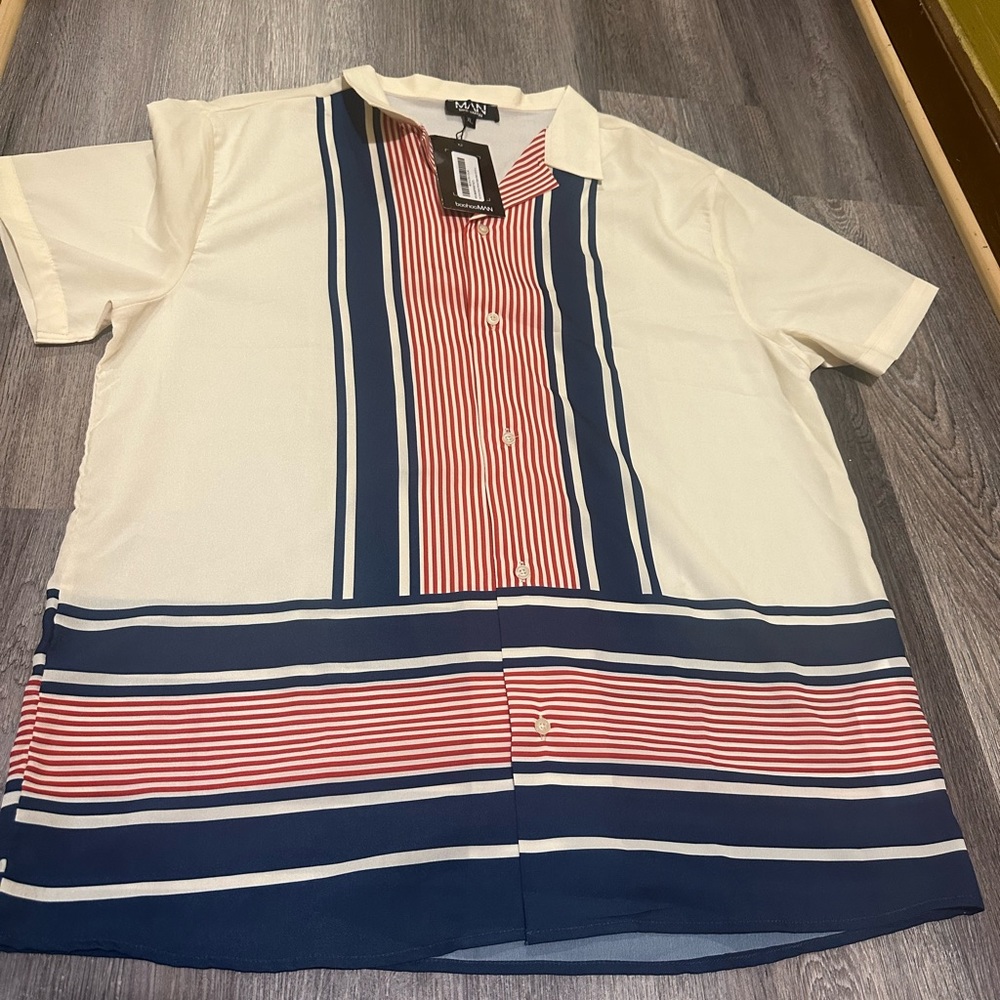 Boohoo Mens Silk Like Shirt